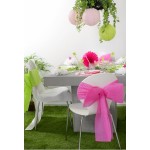 Stoelstrik_organza_roze_limegroen_18,5x270cm.